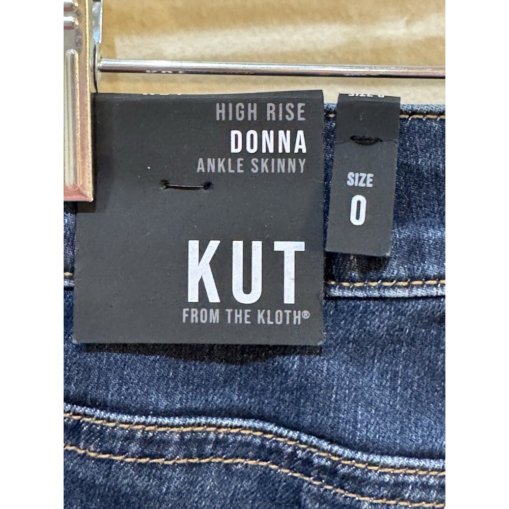 Kut from the Kloth high rise Donna skinny jeans Raw Hem‎ Size 0 - Picture 8 of 12